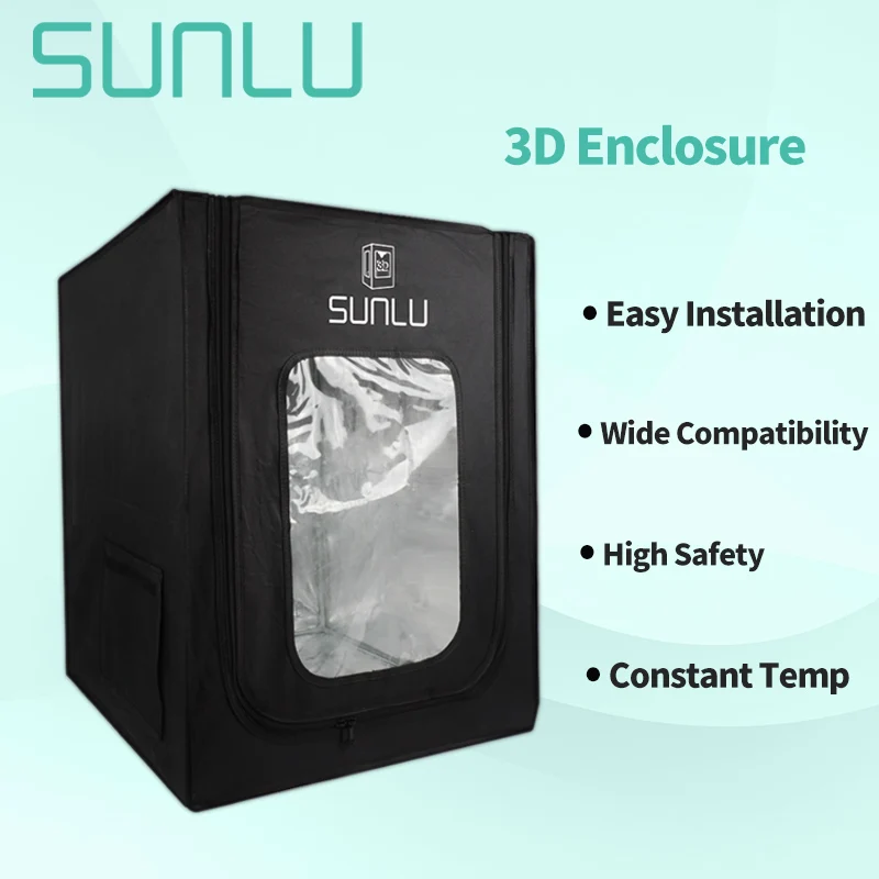 SUNLU 3D Printer Enclosure 65*55*75cm Constant Temperature Suitable for T3/Ender 3/3Pro/V2 and Hot Bed Sizes Up to 235*235mm