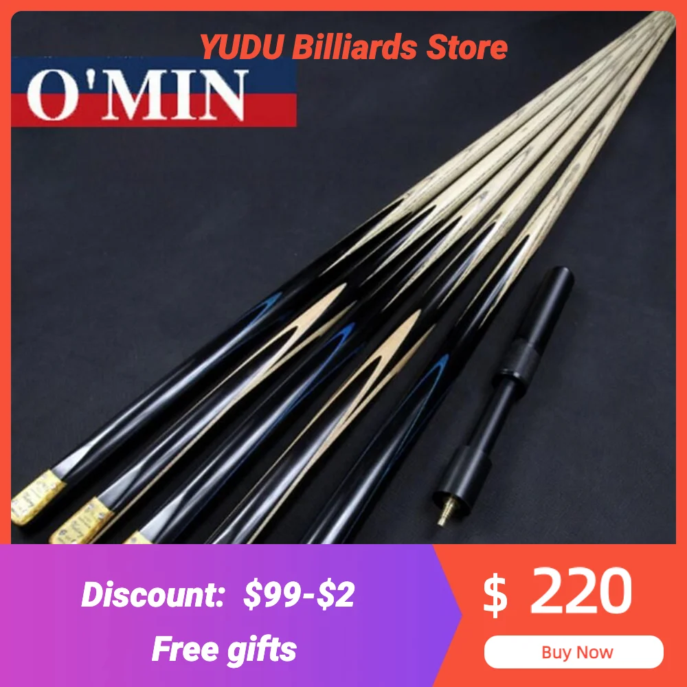 

O'min Victory One Piece Snooker Cue Victory Model 9.8mm Tip Snooker Cues Case Set 9.8mm Tips Handmade Professional China 2019