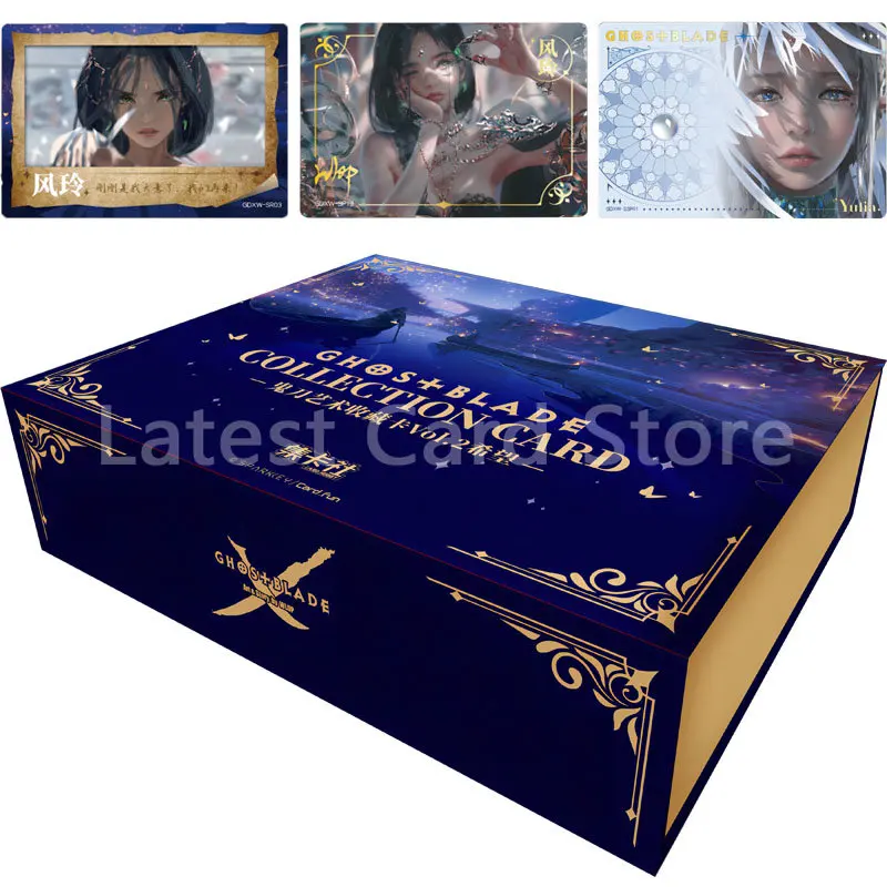 

Sexy Girl Series Ghost Blade Art Collection Card Box Anime Characters Goddess Feast Stereoscopic 3D Cards Toys For Children Gift