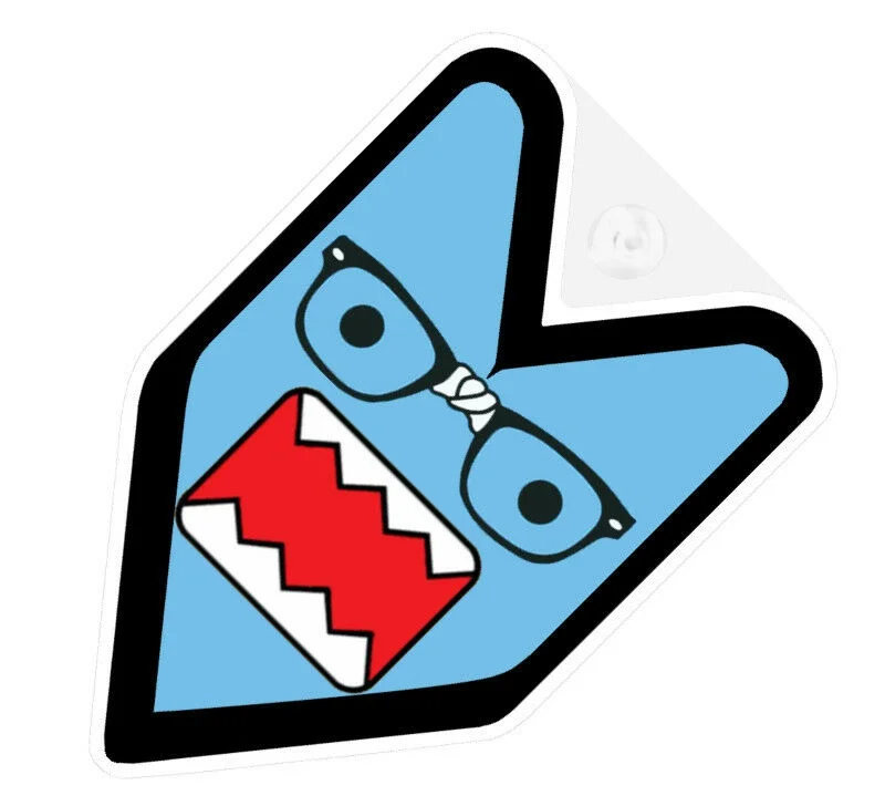 

For WAKABA BADGE BLUE NERD DOMOKUN DOMO KUN Car Decal not vinyl sticker