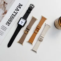 premium leather strap for apple watch band 45mm 41mm 44mm 42mm 40mm 38mm soft bracelet wristband for iwatch series 7 6 5 4 3 se