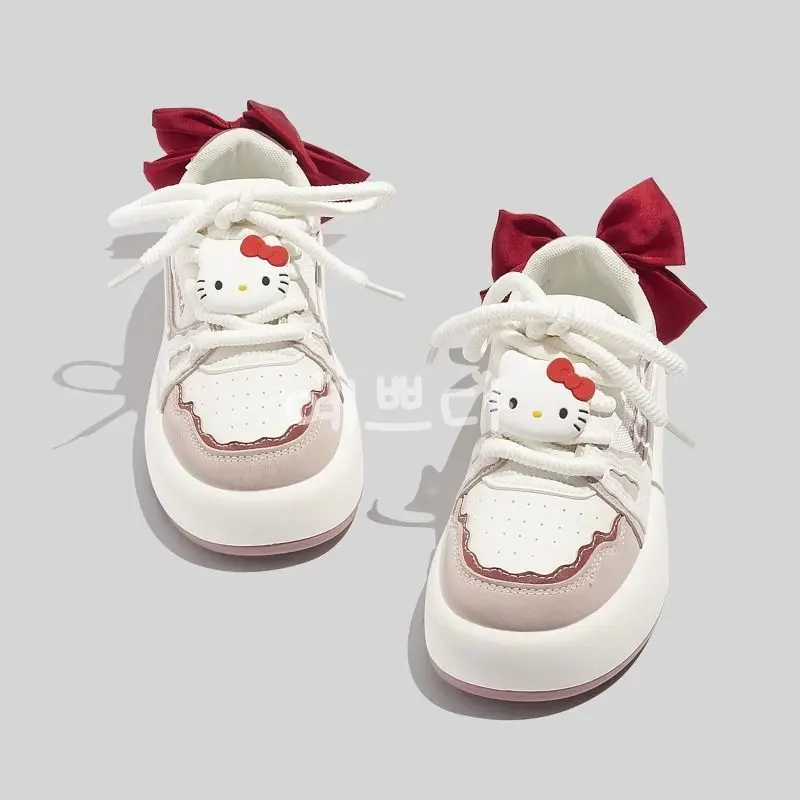

Autumn Hello Kitty Kawaii Anime Sanrio Bow White Shoes Women Cute Cartoon Cinnamoroll Breathable Casual Board Shoes Girls Toys