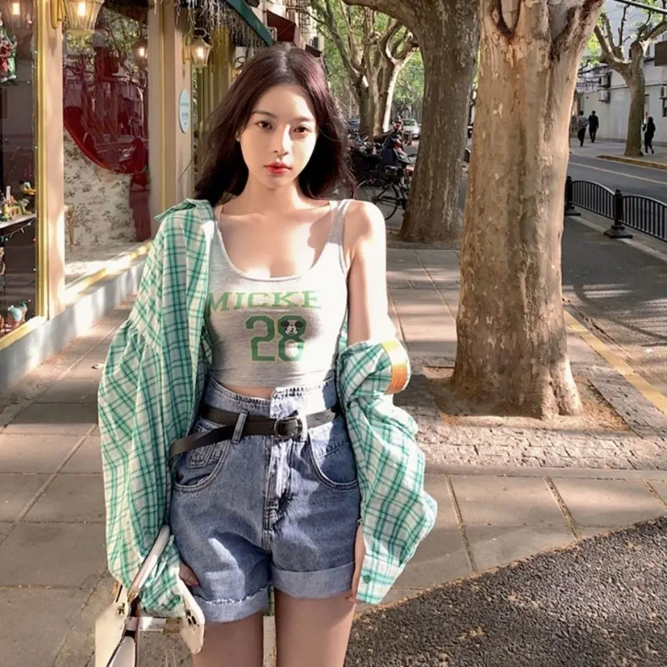 

Женская свободная рубашка в клетку STSVZORR, дышащая рубашка с длинными рукавами и защитой от УФ-лучей, Солнцезащитная одежда, тонкое пальто на лето 2023