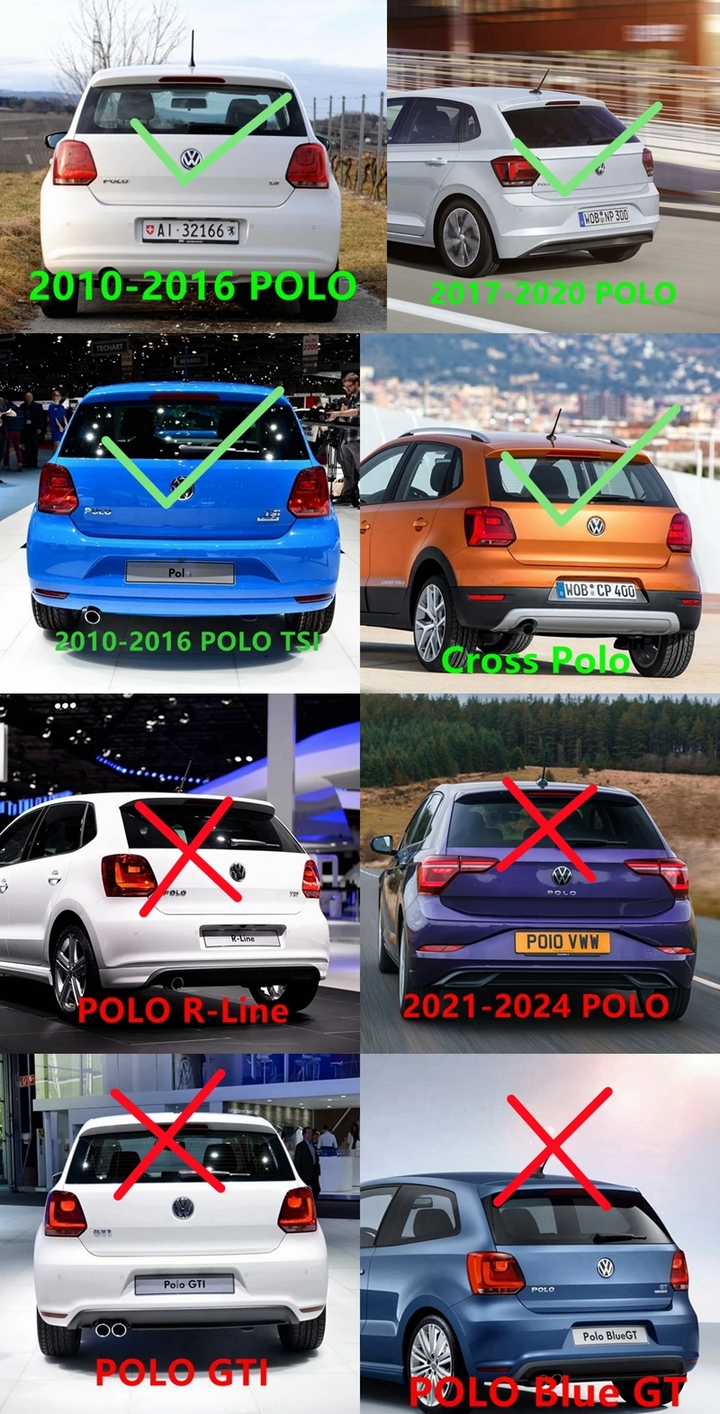 

Спойлер для модификации GTI внешний вид для VW Volkswagen POLO спойлер 2010-2020 polo черный спойлер