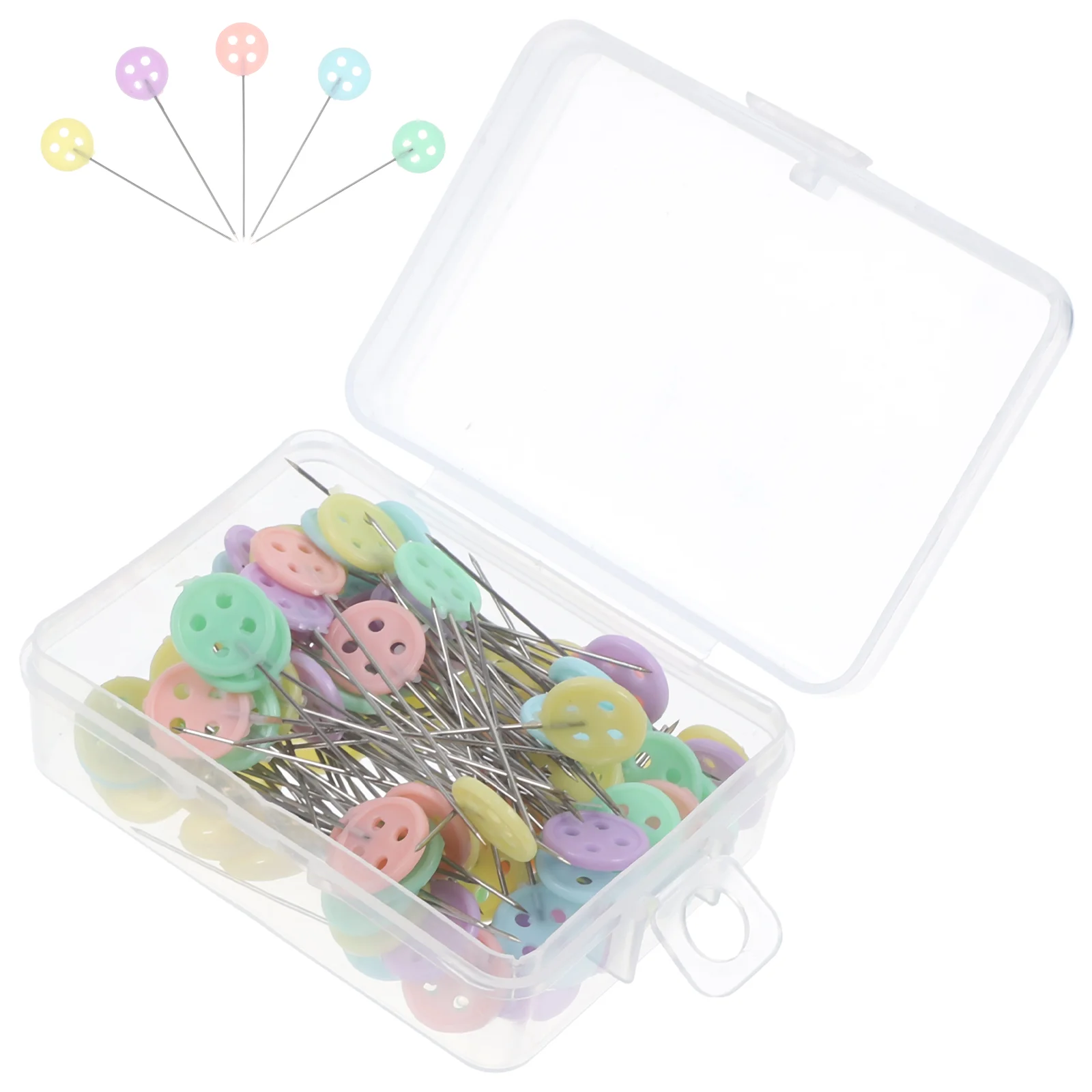 

100pcs Button Head Needles DIY Craft Locating Pin Sewing Pin Sewing Supplies