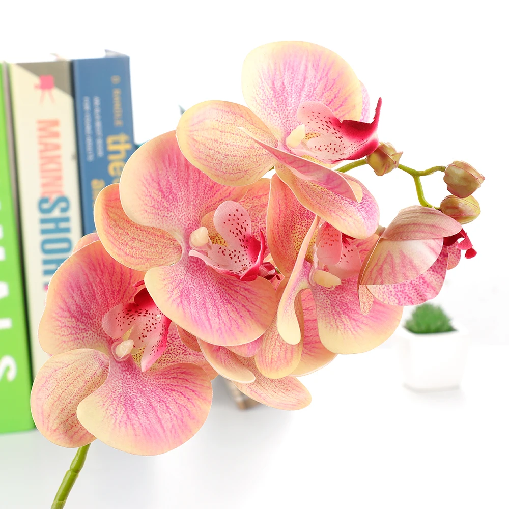 Свадебное украшение 6-головый Шелковый цветок имитация бабочки орхидеи