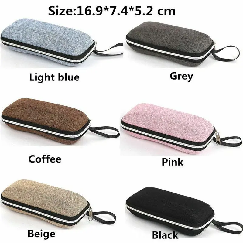 

Glasses Case Protector Sunglasses Portable Zipper Eye Glasses Hard Case Box