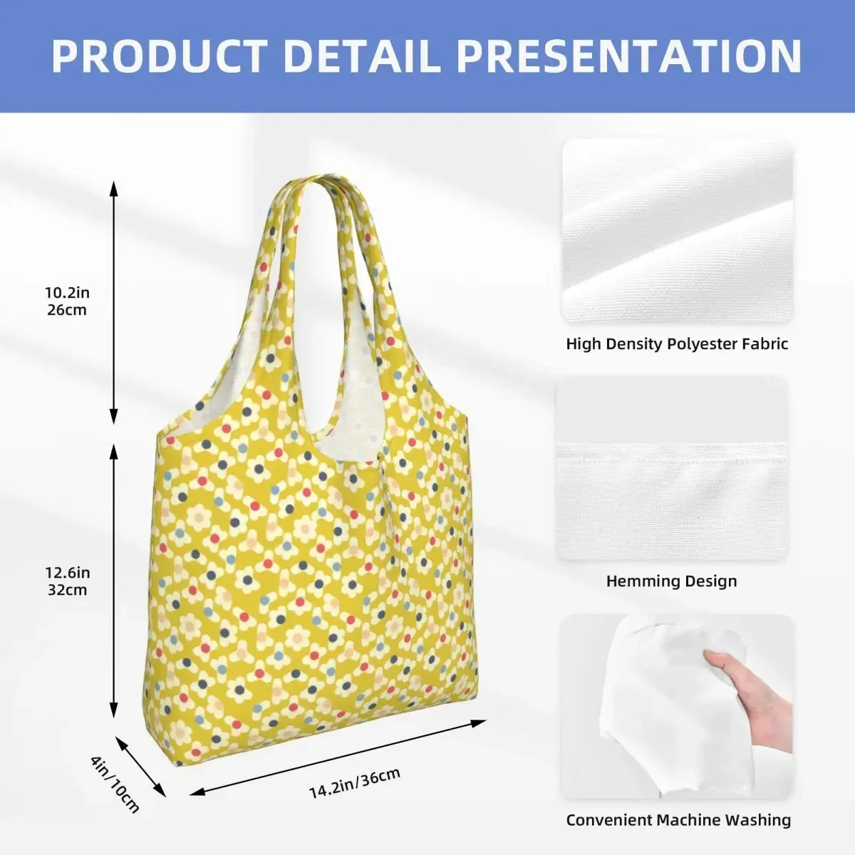 Холщовые сумки для покупок Он любит меня Cloudberry женские прочные большой