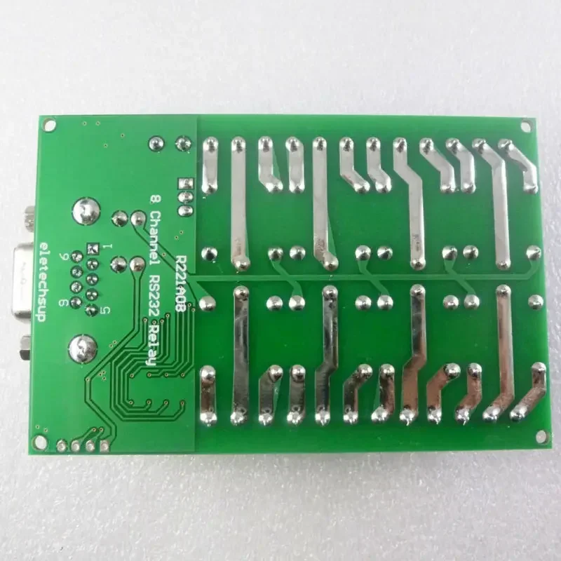 Релейная плата постоянного тока 12 В 8 каналов RS232 ПК USB UART DB9 Переключатель