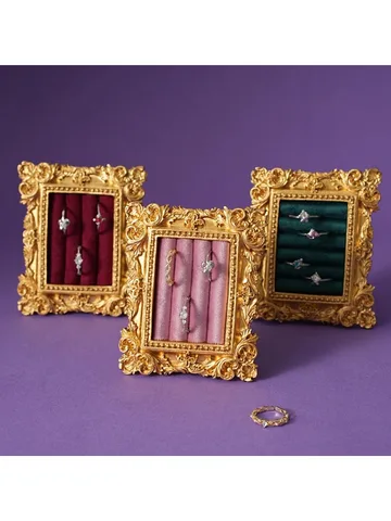 Подставка для ювелирных изделий, винтажная смоляная фоторамка, поднос для колец, ювелирный магазин, стенд для хранения, дисплей для фотографий, реквизит