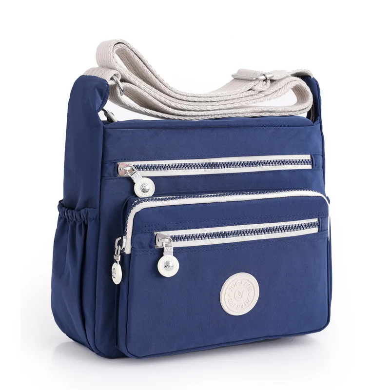 Casual Large Capacity Handbags 2023 New Waterproof Nylon Women Shoulder Crossbody Bag Ladies Simple Multilayer Travel Bags
