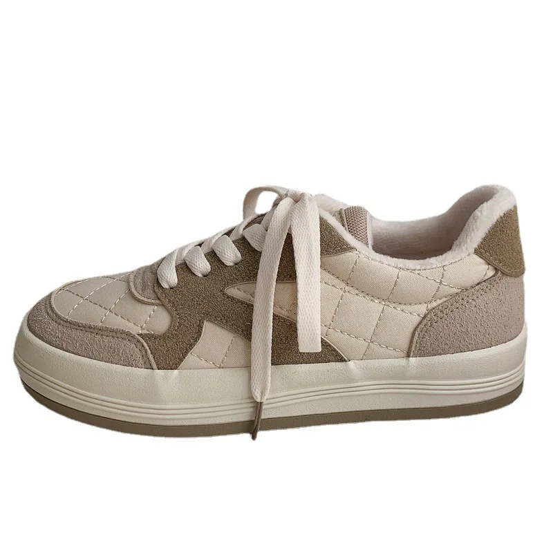 

Winter Sneakers Women Short Plush Warm Casual Shoes Designer Brand Spring New High Quality Canvas Platform Vulcanize Shoes Woman