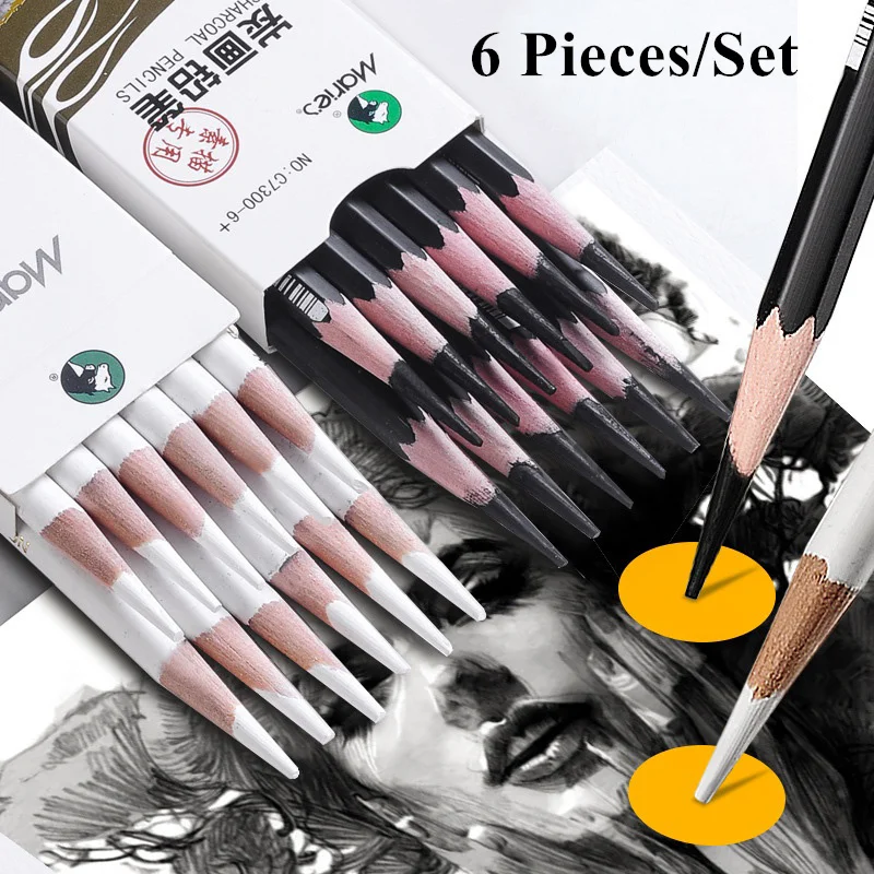 Set For Drawing Sketching Shading On Dark Papers Colored Cardboard