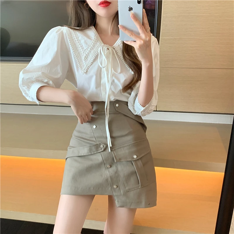 Юбка-карандаш Женская на молнии повседневная короткая облегающая юбка с