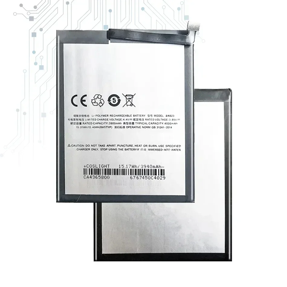 Аккумуляторы для мобильных телефонов BA923 4000 мАч смартфона Meizu Note 9 M9