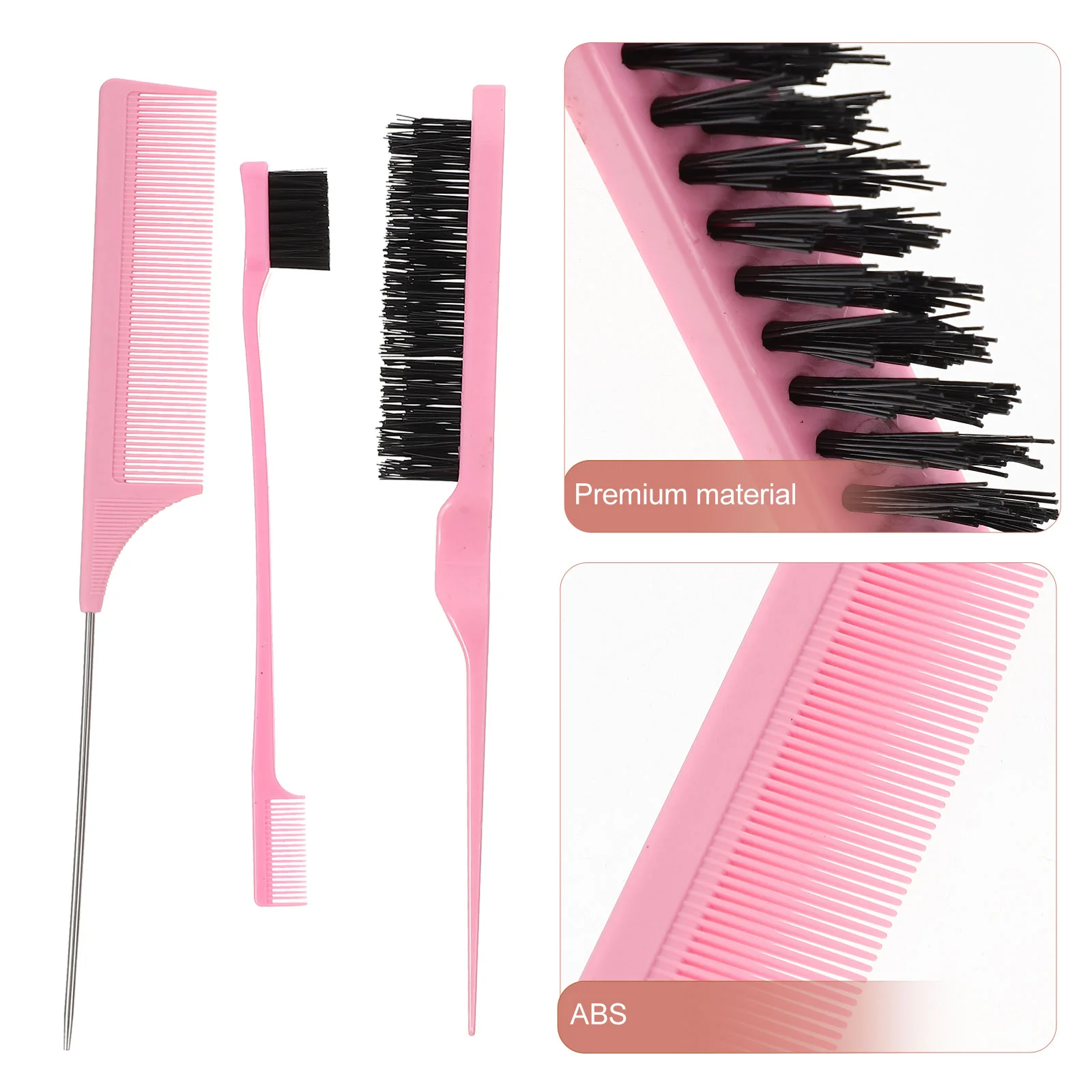 

Brush Comb Set Styling Men Detangler Combs Hair Stylist Parting Modeling Pin Tail Abs Pintail Haircutting Professional Man