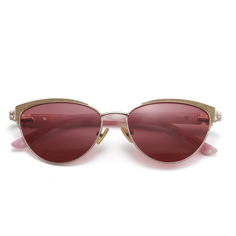ZENOTTIC дизайн металлические ацетатные солнцезащитные очки кошачий глаз модные