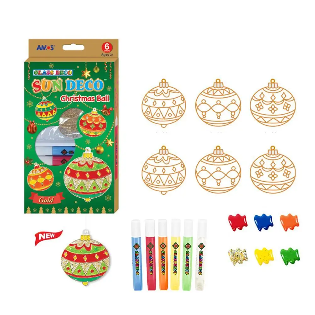 

Christmas Crystal Painting Kits DIY Crystal Paint Arts and Crafts Set DIY Crystal Ornaments 6 Pendant Painting Kits