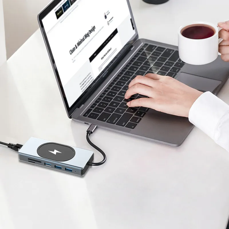 Док-станция 12 в 1 с разъемами типа C и HDMI VGA USB 3 5 |