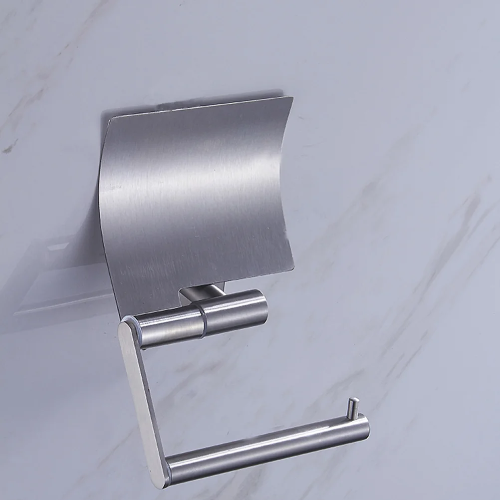 

Stainless Steel Kitchen Tissue Hanging Bathroom Toilet Roll Paper Organizer Towel Rack (Silver)