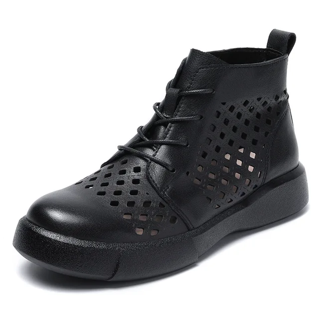 Hollow Riding Boots Women's Flat 