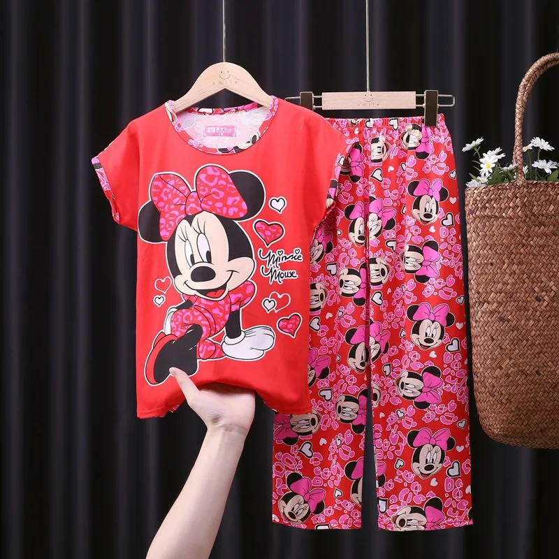 Пижамный комплект для маленьких мальчиков и девочек топ с коротким рукавом штаны