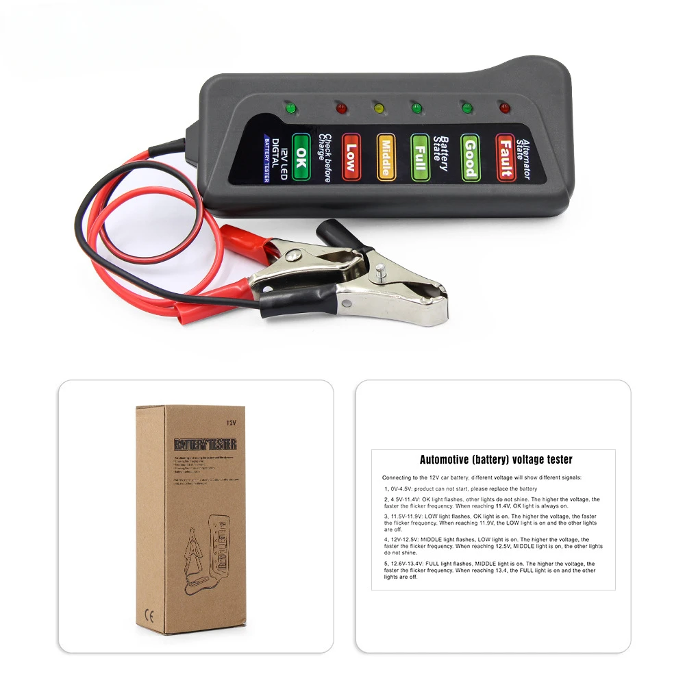 12 В автомобильный детектор неисправности тестер батареи цифровой генератор