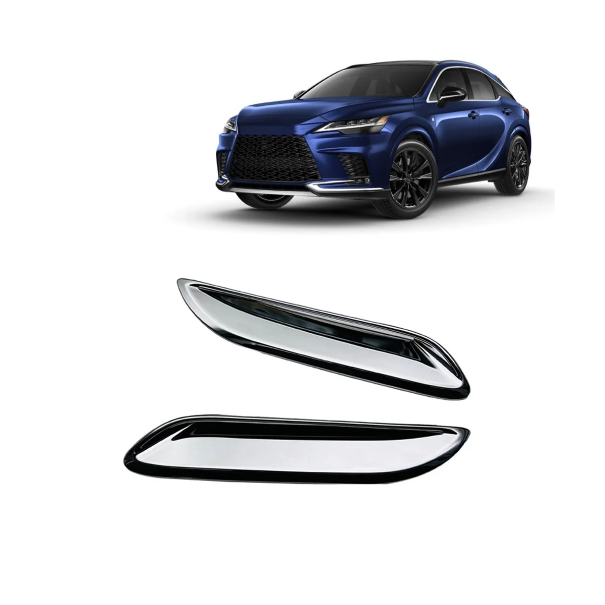 Для Lexus RX350 RX350H RX550H 2023 задняя боковая крышка воздухозаборника спойлер рамка