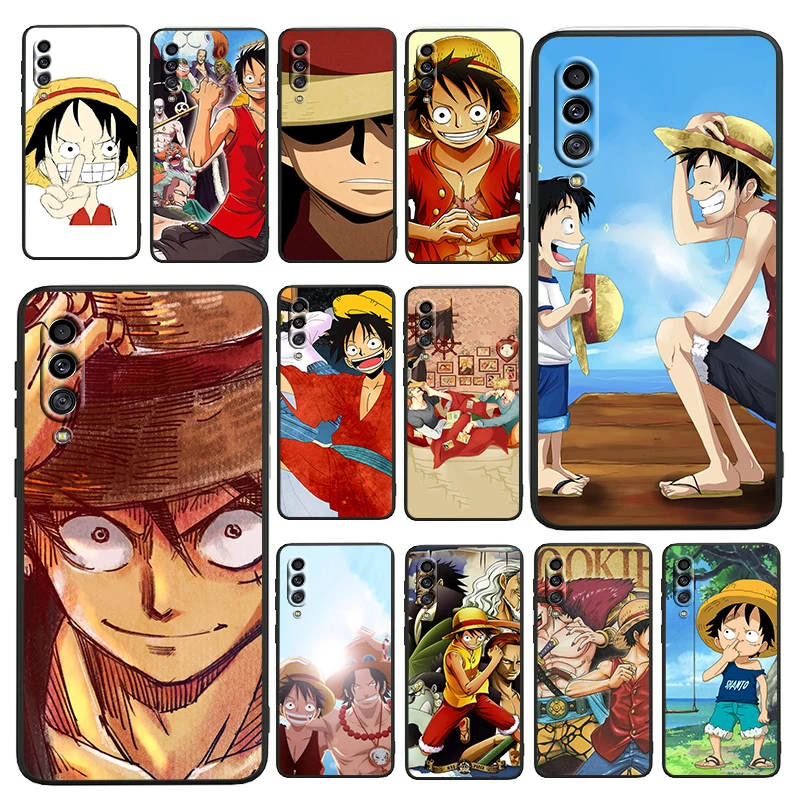 

Cartoon pirate king luffy For Samsung Galaxy A73 A72 A71 A70 A53 A52 A51 A50 A42 A41 A40 A33 A32 A31 A30 A30S Black Phone Case
