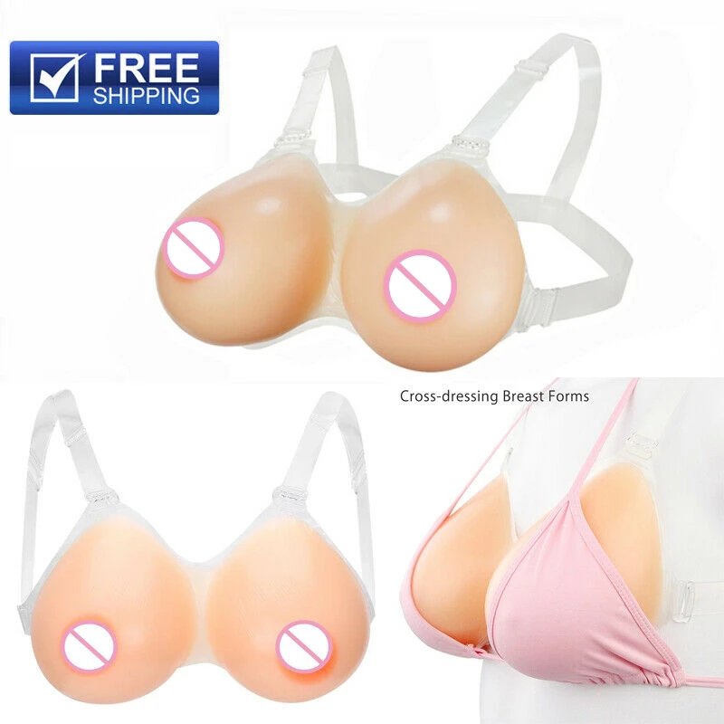 Self Adhesive Silicone Breast Forms with Straps Fake Boobs Mastectomy Crossdress Shapewear Body Shaper