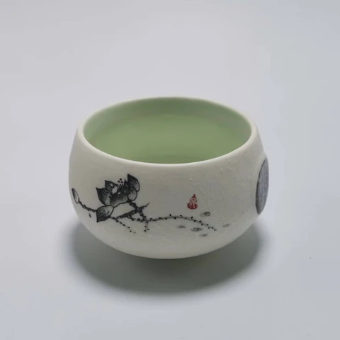 Керамическая чайная чашка кунг-фу в виде снежинки