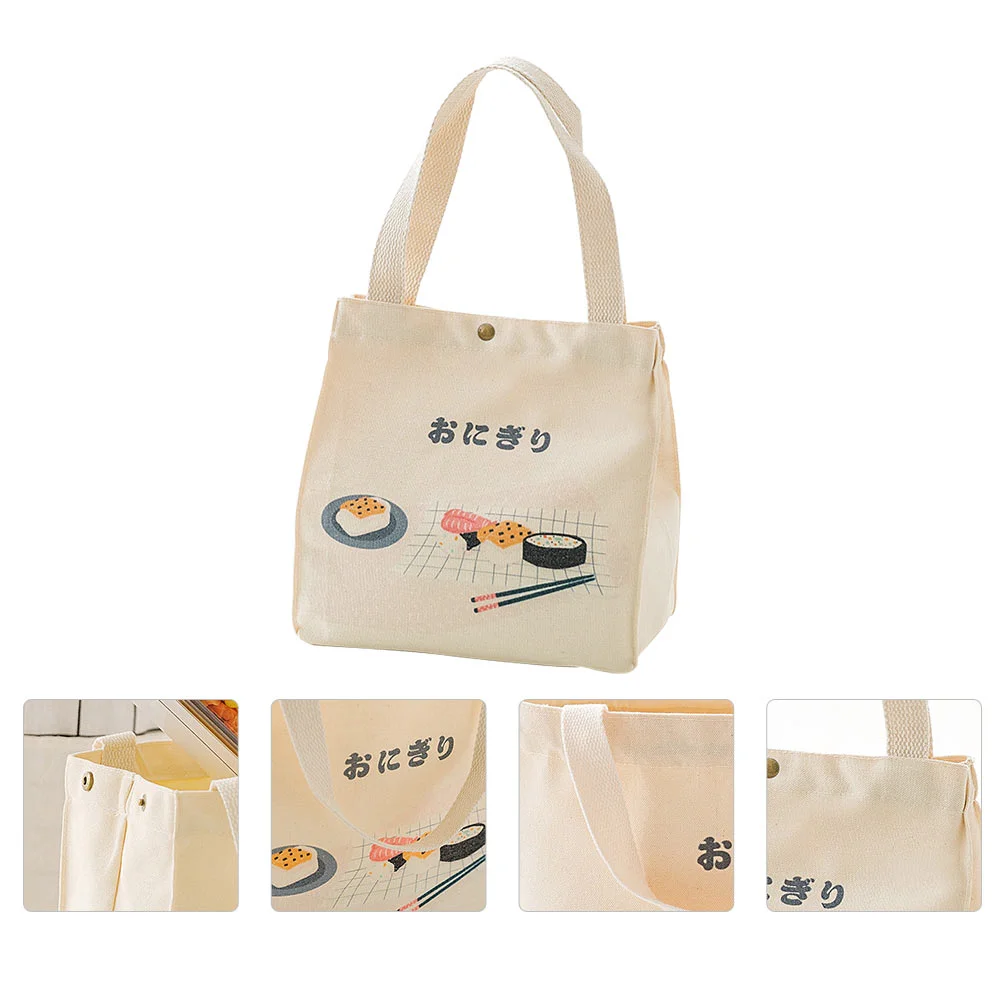 

1Pc Creative Female Tote Bag Practical Bento Insulated Bag Waterproof Bag Beige