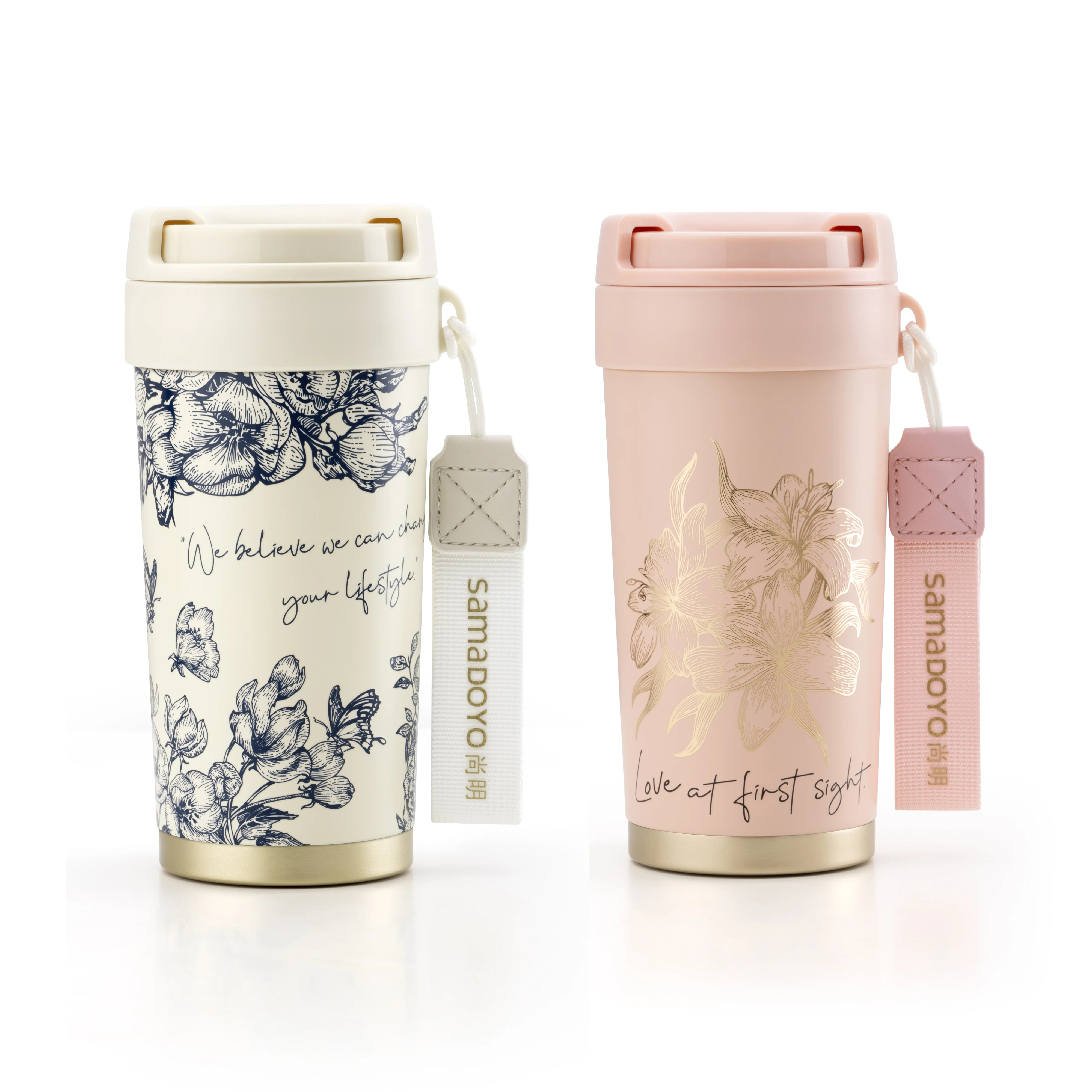 Samadoyo — внутренние стенки с серебряным титаном изолированная чашка портативная