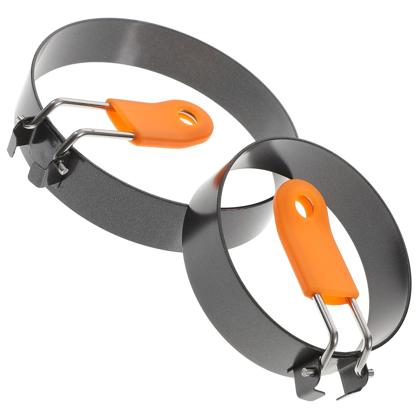 

2 Pcs Round Mold Silicone Sandwich Breakfast Egg Frying Molds Practical Ring Non-stick Stainless Steel Cupcake