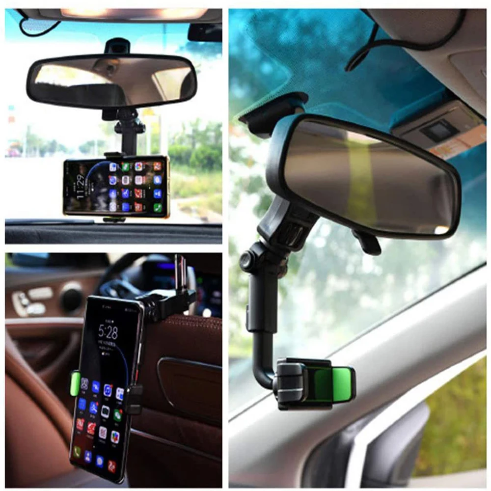 

Mobile Phone Holder Adjustable Clip GPS Bracket Rearview Mirror for Car Seat Back spinning bicycle stand treadmill for iphone