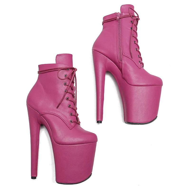 Leecabe  20CM/8inches Pole dancing shoes High Heel platform Pole Dance boot