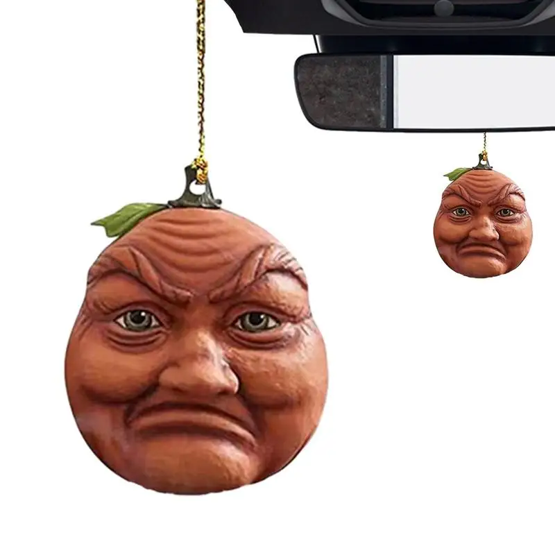 

Acrylic Halloween Pumpkin Face Pendants Spooky Hangable Decorative Car Ornaments for Window Door Car Rearview Mirror Wall Tree