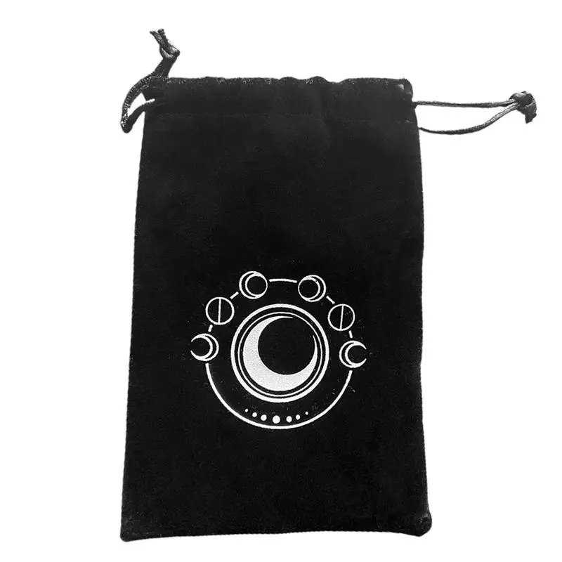

Tarot Bags With Drawstrings Moon Phase Tarot Card Velvet Storage Bag Thickened Tarot Card Dice Storage Bag Tarot Deck Card