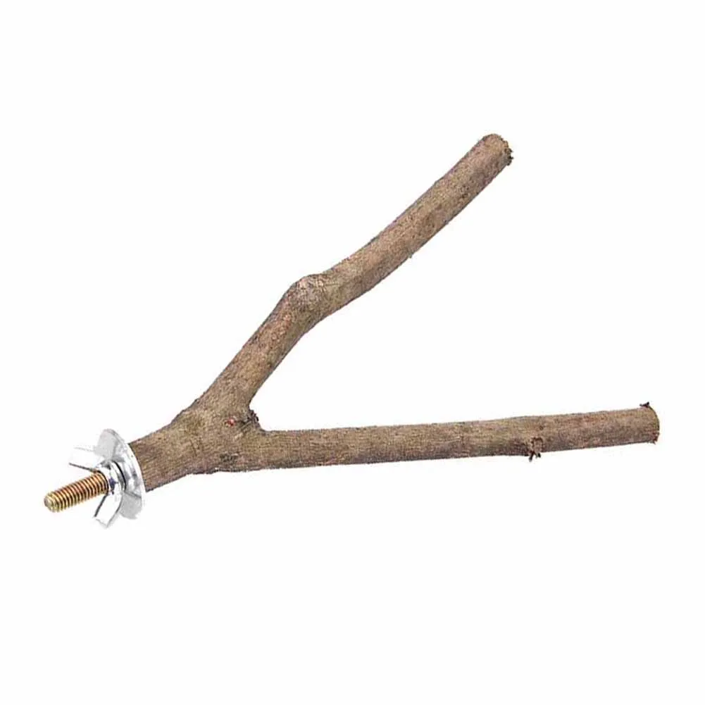 

Rack Wood Branch Standing Fork Pet Supply Perches DIY Bird Cage Parrot Chew Toys