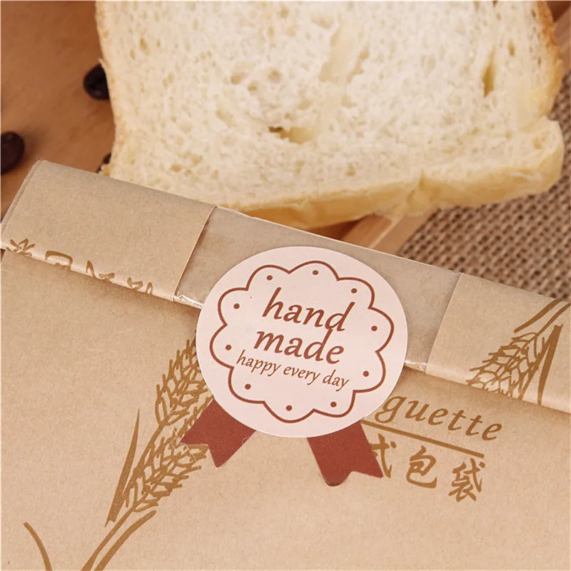 

300pcs/Lot Medal Sticker for Baking Items Handmade Delicious Fresh Printed Cute Cookie Packing Labels Wholesale Small Business