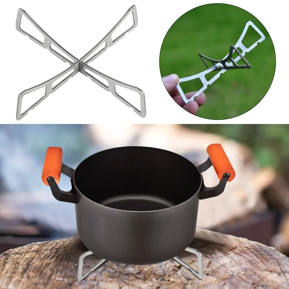 

Портативная уличная стойка из нержавеющей стали для пикника, стойка для кастрюль, полка для плиты, полка для готовки на пару