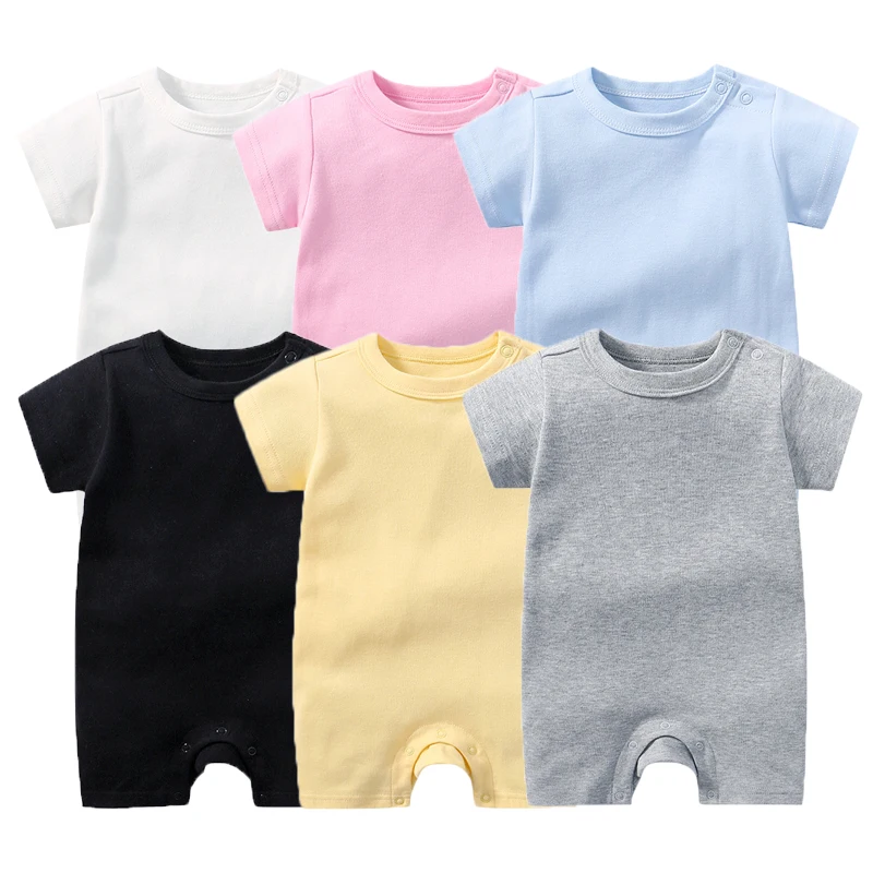 

Однотонная одежда из 2 предметов для новорожденных девочек 100% хлопок унисекс 0-24 месяцев комплекты одежды для маленьких мальчиков летние для активного отдыха с коротким рукавом