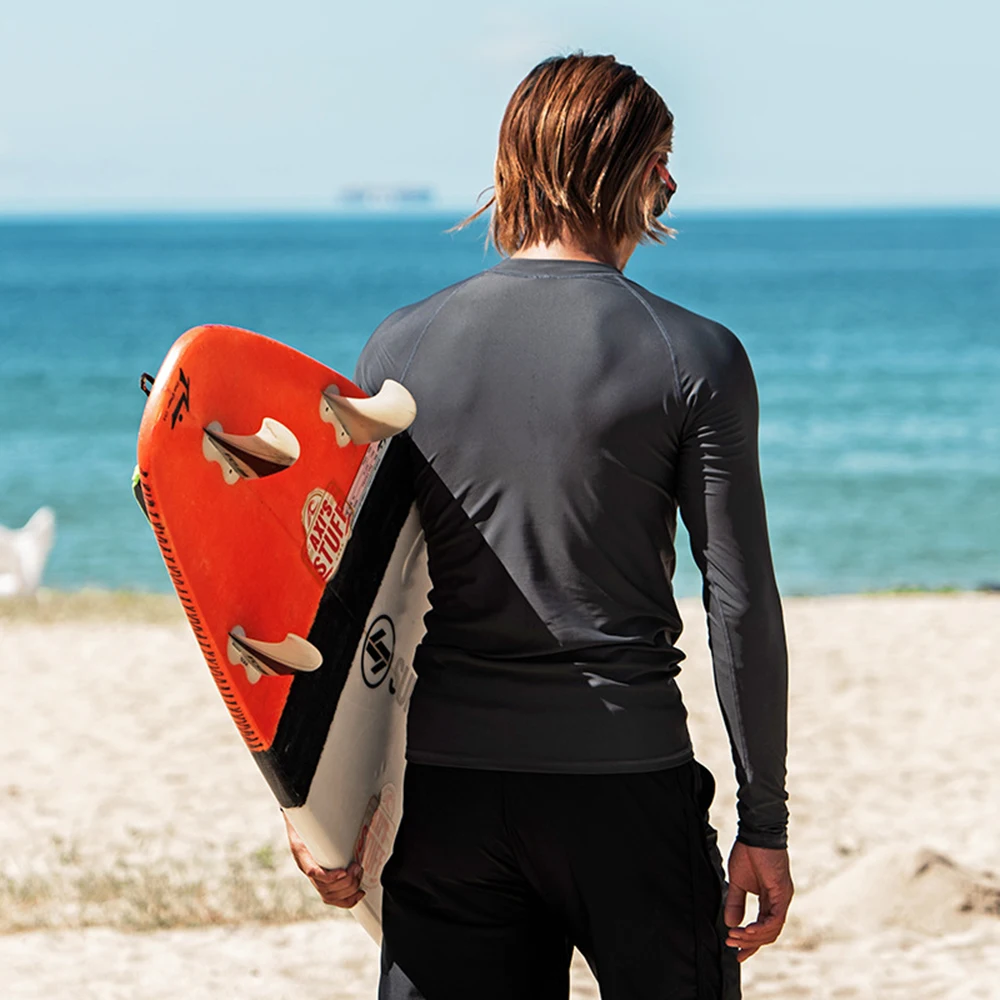 2022 Men's Fashion Sunscreen Quick Dry Swimwear Long Sleeve T-Shirt Surfing Suit Water Sports Snorkeling Swimming Surfing Suit