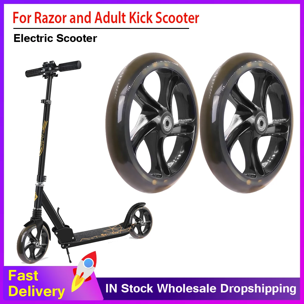 

200mm Adult Scooter Wheels for Razor and Adult Kick Scooters with ABEC 7 Bearings Solid Wheels Replacement Kick Scooter Wheel