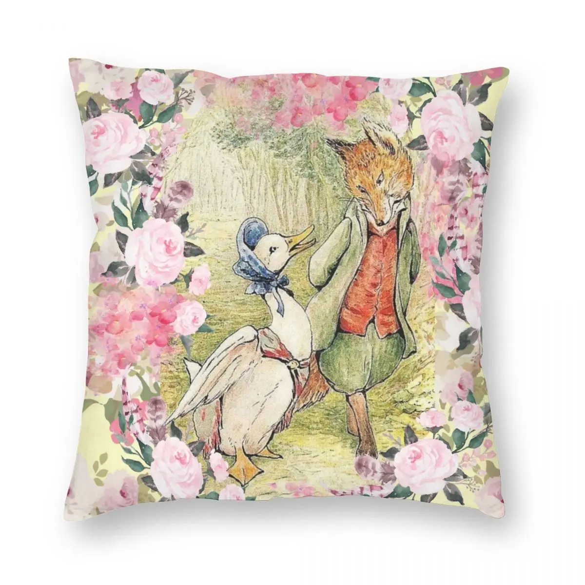 Декоративный чехол для подушки Jemima с изображением улыбки цветов Квадратной