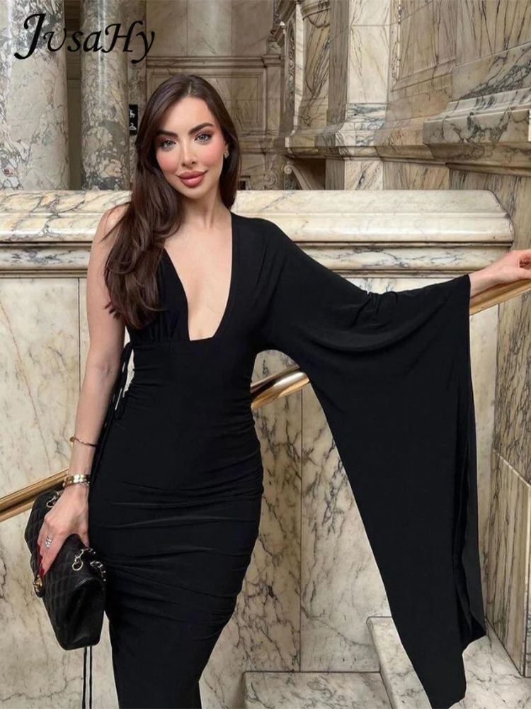 

Женское длинное платье с лямкой на шее, с открытой спиной