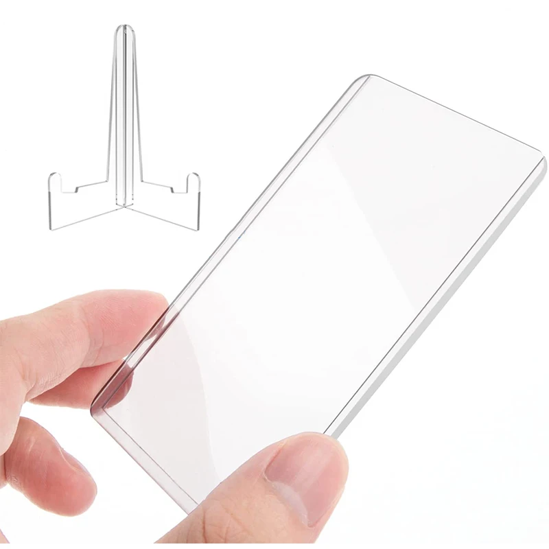 Set Pokemon Cards Slab Stands Star Card Sleeves Hard Protector Case Acrylic Plastic Clear Game Grade Holder Storage Kid Toy Gift |