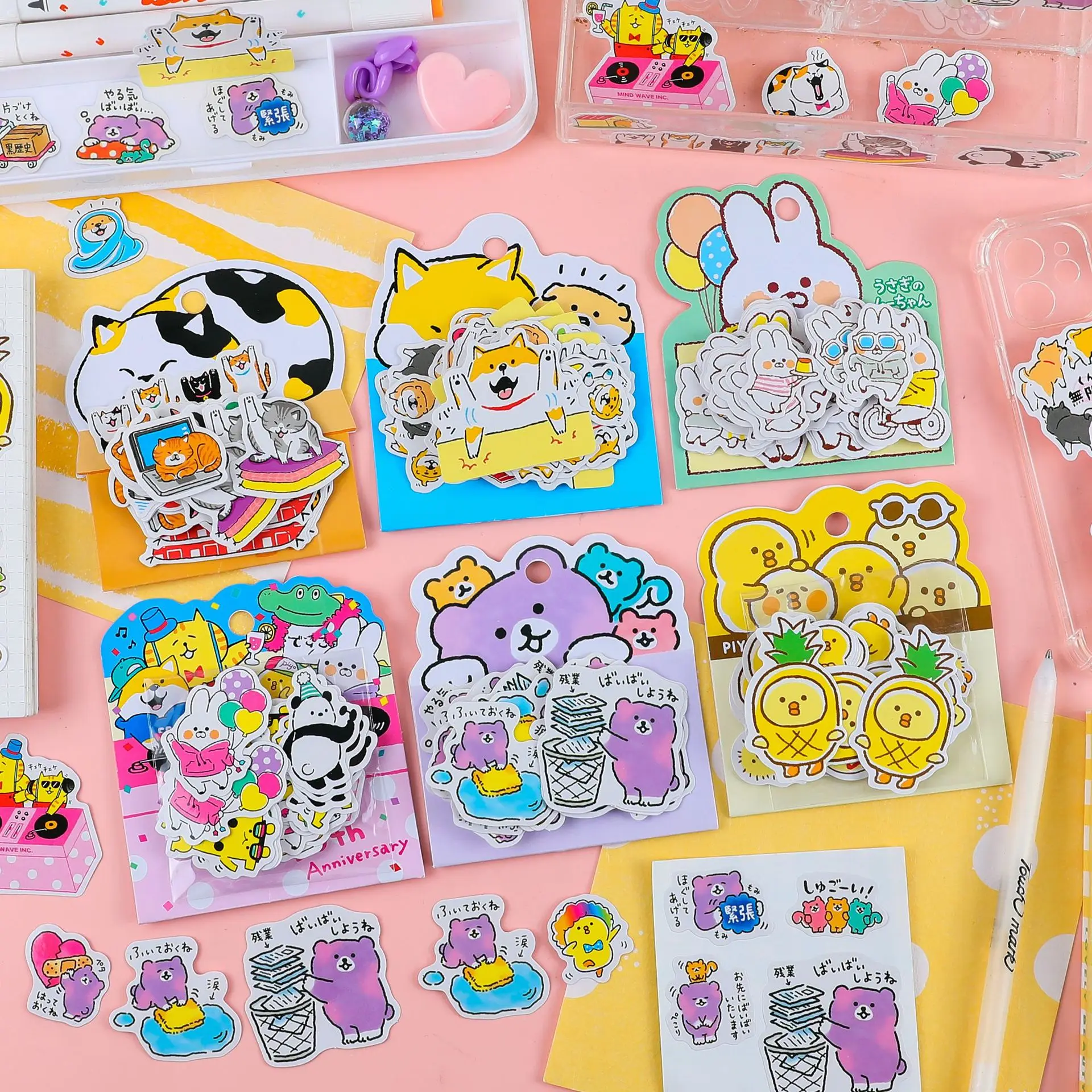 

40 шт./компл. Kawaii Мультфильм Аниме цыпленок милый дневник Животные наклейки diy Материал Скрапбукинг простыня канцелярские принадлежности дл...
