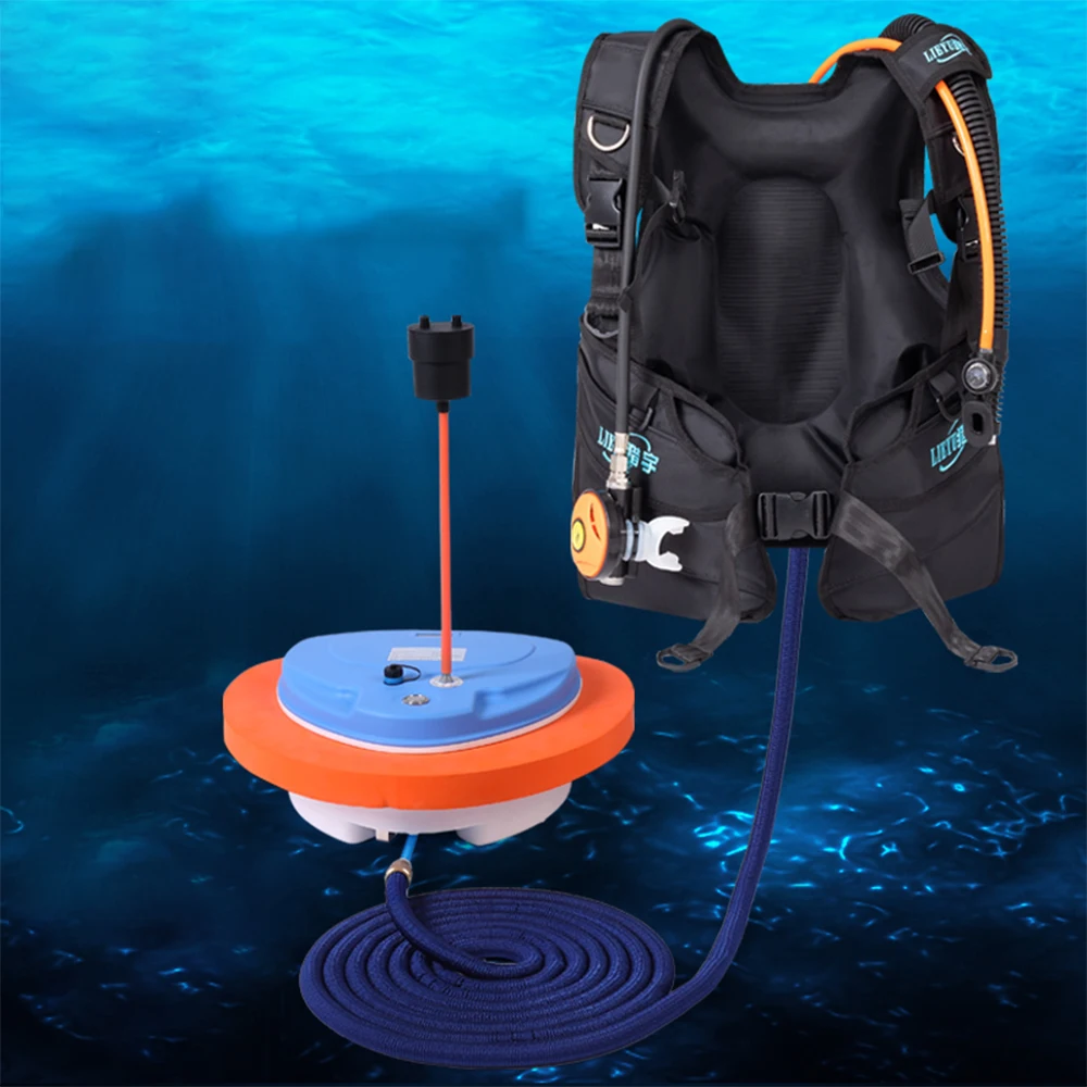 NEW Scuba Diving Snorkel 2.7 Hours Equipment Trap Mobile Ventilator Support Deepest 12 Meters Underwater Snorkel Dropshipping