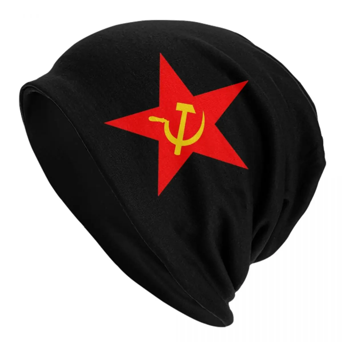 

Облегающие шапки Hammer Sickle с красной звездой, облегающие шапки, зимняя теплая вязаная шапка, облегающая шапка СССР, коммунизма, шапки, Лыжная шапка